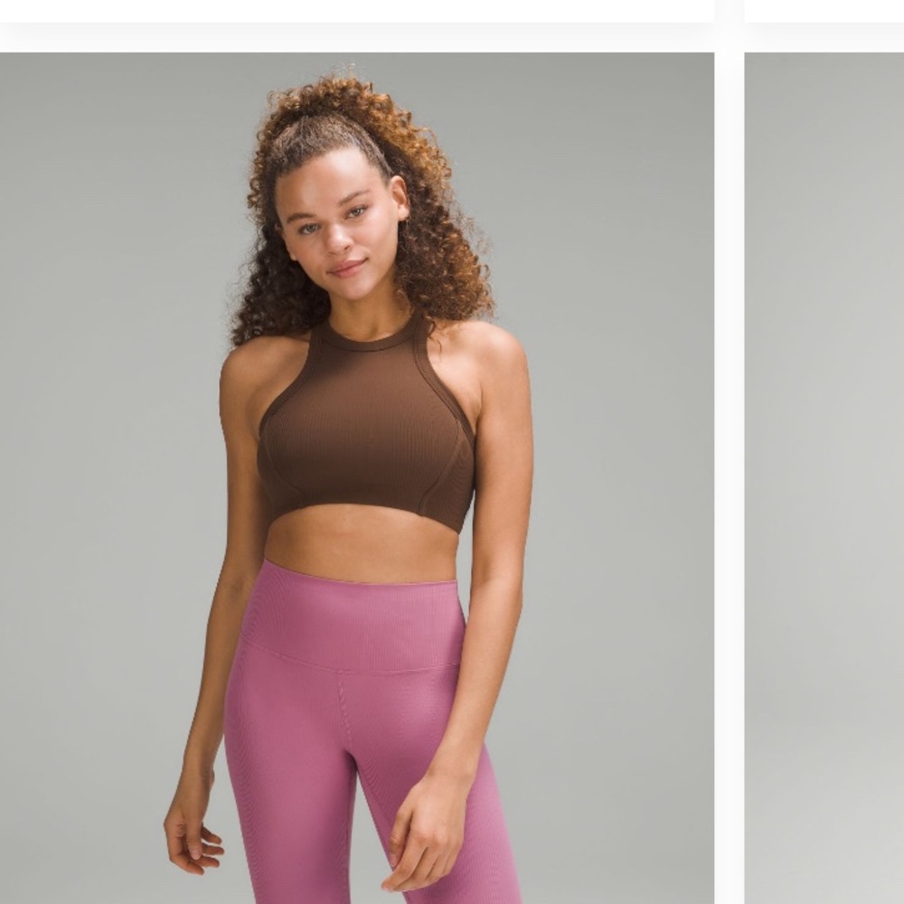 Ribbed Nulu High-Neck Yoga Bra